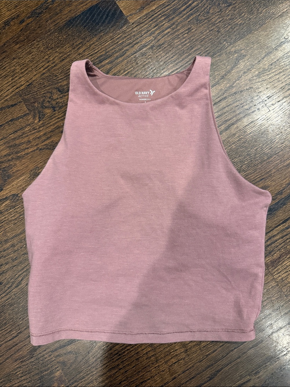 Old Navy Mauve Pink High-Neck Crop Top small workout